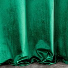 Eurofirany Samanta hotová velúrová záclona na páske 140x270 zelená