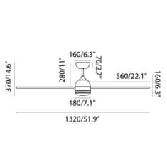 FARO Barcelona FARO POROS L LED, biela, stropný ventilátor s DC motorom SMART