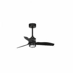 FARO Barcelona FARO JUST FAN XS LED, čierna, stropný ventilátor s DC motorom 81cm