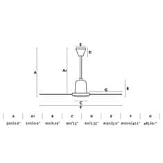 FARO Barcelona FARO ECO INDUS M, biela, stropný ventilátor