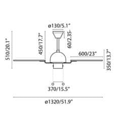 FARO Barcelona FARO CUBA L starozlatá, stropný ventilátor