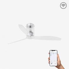 FARO Barcelona FARO MINI TUBE FAN, transparentný, stropný ventilátor s DC motorom SMART