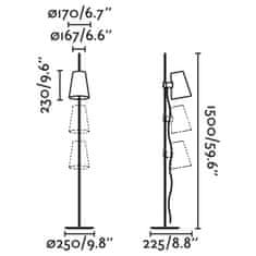 FARO Barcelona FARO LUPE čierna/béžová stojacia lampa