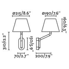 FARO Barcelona FARO ETERNA ľavá chróm/čierna nástenná lampa s čítacou lampičkou