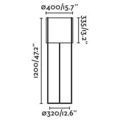 FARO Barcelona FARO DRUM čierna/sivá stojaca lampa