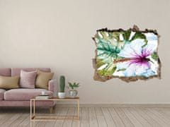 Wallmuralia.sk 3D díra nálepka Havajské kvety 120x81 cm