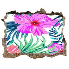 Wallmuralia.sk 3D díra na zeď Havajské kvety 168x113 cm