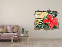 Wallmuralia.sk 3D díra na zeď Havajské kvety 120x81 cm