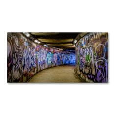 Wallmuralia.sk Foto obraz akrylové sklo Graffiti v metro 125x50 cm 2 prívesky