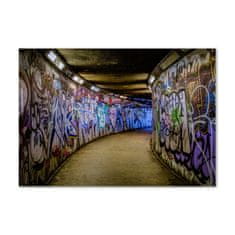 Wallmuralia.sk Foto obraz akrylové sklo Graffiti v metro 125x50 cm 2 prívesky