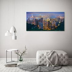 Wallmuralia.sk Foto obraz akryl do obývačky Nočné Hongkong 100x50 cm 2 prívesky