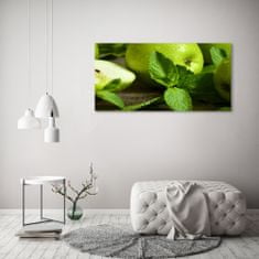 Wallmuralia.sk Foto obraz akrylové sklo Zelené jablká 120x60 cm 2 prívesky