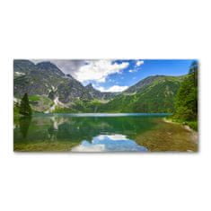 Wallmuralia.sk Foto obraz akryl do obývačky Morské oko Tatry 100x50 cm 2 prívesky