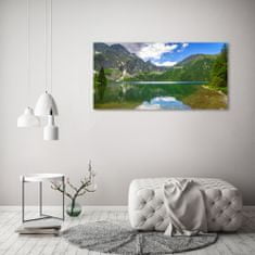 Wallmuralia.sk Foto obraz akryl do obývačky Morské oko Tatry 100x50 cm 2 prívesky