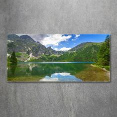 Wallmuralia.sk Foto obraz akryl do obývačky Morské oko Tatry 100x50 cm 2 prívesky