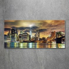 Wallmuralia.sk Foto obraz akrylové sklo Manhattan New York 125x50 cm 2 prívesky