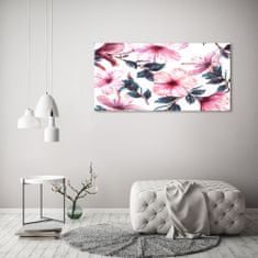 Wallmuralia.sk Foto obraz akryl zvislý do obývačky Kvet ibišteka 100x50 cm 2 prívesky