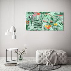 Wallmuralia.sk Moderný akrylový fotoobraz Kvetinový vzor 120x60 cm 2 prívesky