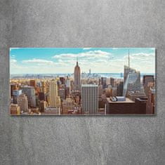 Wallmuralia.sk Foto obraz akryl do obývačky New York vtačí pohľad 100x50 cm 2 prívesky