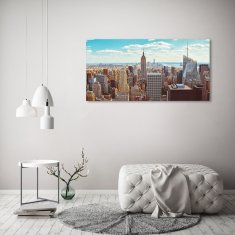 Wallmuralia.sk Foto obraz akryl do obývačky New York vtačí pohľad 100x50 cm 2 prívesky