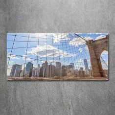 Wallmuralia.sk Foto obraz akryl do obývačky Most New York 125x50 cm 2 prívesky