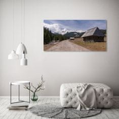 Wallmuralia.sk Foto obraz akryl do obývačky Domček v horách 100x50 cm 2 prívesky