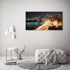 Wallmuralia.sk Foto obraz akryl do obývačky New York noc 125x50 cm 2 prívesky