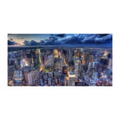 Wallmuralia.sk Moderný akrylový fotoobraz New york vtáčí pohľad 125x50 cm 2 prívesky