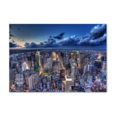 Wallmuralia.sk Moderný akrylový fotoobraz New york vtáčí pohľad 125x50 cm 2 prívesky