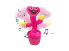 Tancujúci hovoriaci a spievajúci plyšový Huugy Wuggy ružový