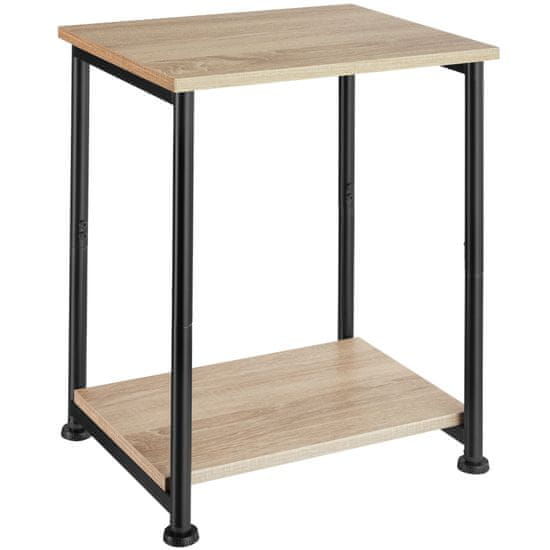 tectake Odkladací stolík Yonkers 38,5x30x51,5cm - Industrial svetlé drevo, dub Sonoma