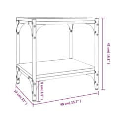 Vidaxl TV skrinka sivý dub sonoma 40x33x41 cm spracované drevo a oceľ