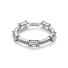 Pandora Slušivý strieborný prsteň so zirkónmi Timeless 192397C01 (Obvod 52 mm)