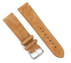 RhinoTech univerzálny remienok Genuine Suede Leather Quick Release 20 mm RTPS-011-BN, hnedý