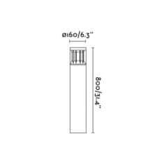 FARO Barcelona FARO SCREEN stĺpiková lampa, tmavo šedá, 4000K 360st wide CASAMBI