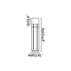 FARO Barcelona FARO TRAM stĺpiková lampa, tmavo šedá, h 63cm