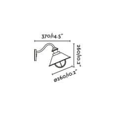FARO Barcelona FARO NÁUTICA nástenná lampa, hrdzavá, 260diam 1L