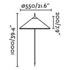 FARO Barcelona FARO SAIGON šedá/biela lampa so zápichom 1M R55