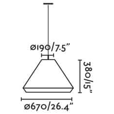 FARO Barcelona FARO SAIGON šedá/biela, závesné svietidlo T70