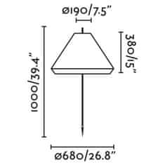 FARO Barcelona FARO SAIGON šedá/hnedá lampa so zápichom 1M W70