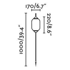 FARO Barcelona FARO SAIGON šedá/biela lampa so zápichom 1M R17