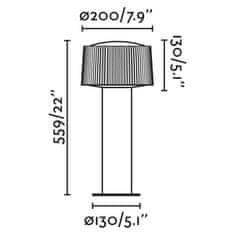 FARO Barcelona FARO MUFFIN stĺpiková lampa, tmavo šedá, H610