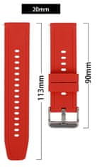 RhinoTech univerzálny silikónový remienok Quick Release 20 mm RTSS-007-WH, biely