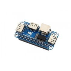 Waveshare Ethernetový modul / USB HUB HAT pre Raspberry Pi, 1x RJ45, 3x USB