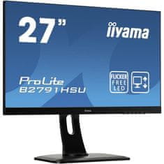 VERVELEY Obrazovka pre PC, IIYAMA ProLite B2791HSU-B1, 27 FHD, TN panel, 1ms, 75Hz, VGA / DisplayPort / HDMI