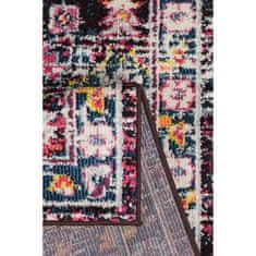 VERVELEY NAZAR Farebný koberec EMA vo vintage štýle, 120 x 170 cm, modrá, lila a červená