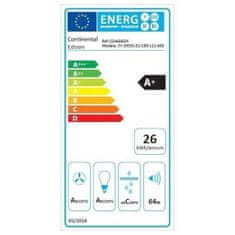 VERVELEY Dekoratívna strieška Continental Edison, 605 m3/h, 3 rýchlosti, nerezová oceľ, trieda A