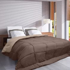 VERVELEY HUDSON Ľahká prikrývka z mikrovlákna 200 g / m² 240x260 cm Taupe a posteľná bielizeň