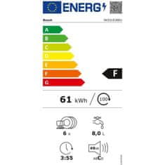 Bosch Kompaktná voľne stojaca umývačka riadu BOSH SKS51E38EU, 6 súprav riadu, 49 dB, A+, 55 cm, Nerezová oceľ, Motor EcoSilence Drive