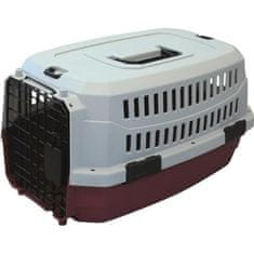 VERVELEY M-PETS Viaggio Carrier M prepravný kufor, 68x47,6x45 cm, Bordeaux a sivá, Pre psov